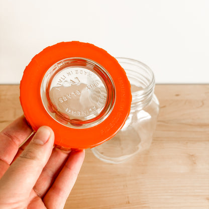 Fidenza Vetraria Per Alimenti Glass Storage Jar, Orange