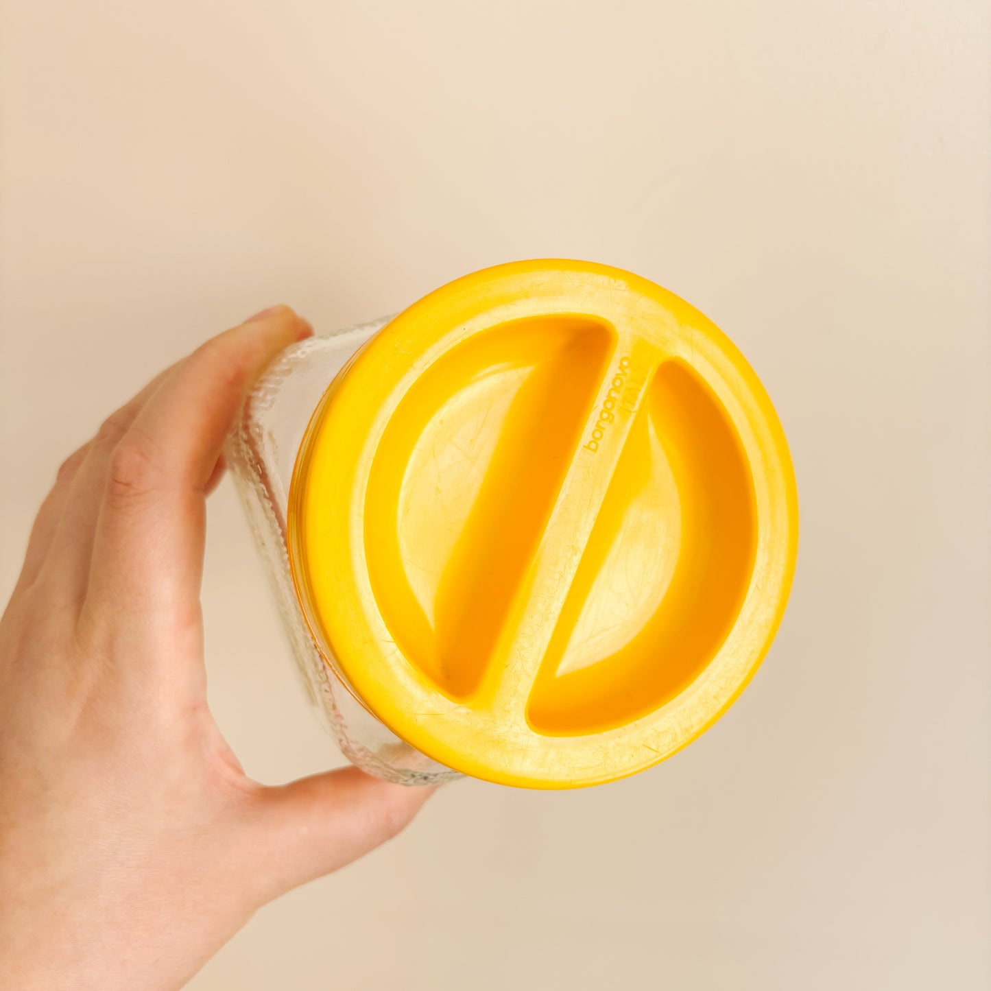 Borgonovo Per Alimenti Square Glass Storage Jar, Yellow