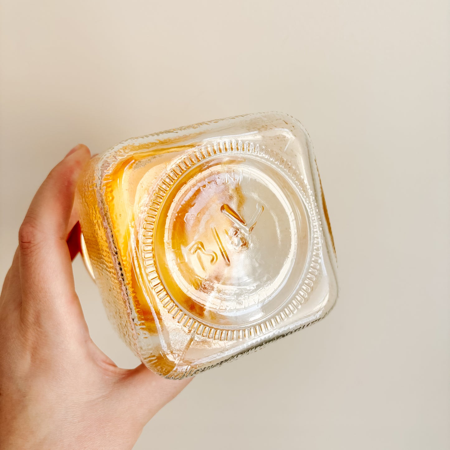 Borgonovo Per Alimenti Square Glass Storage Jar, Yellow