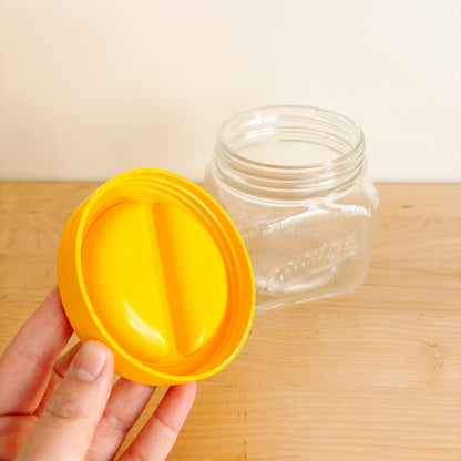 Borgonovo Per Alimenti Square Glass Storage Jar, Yellow