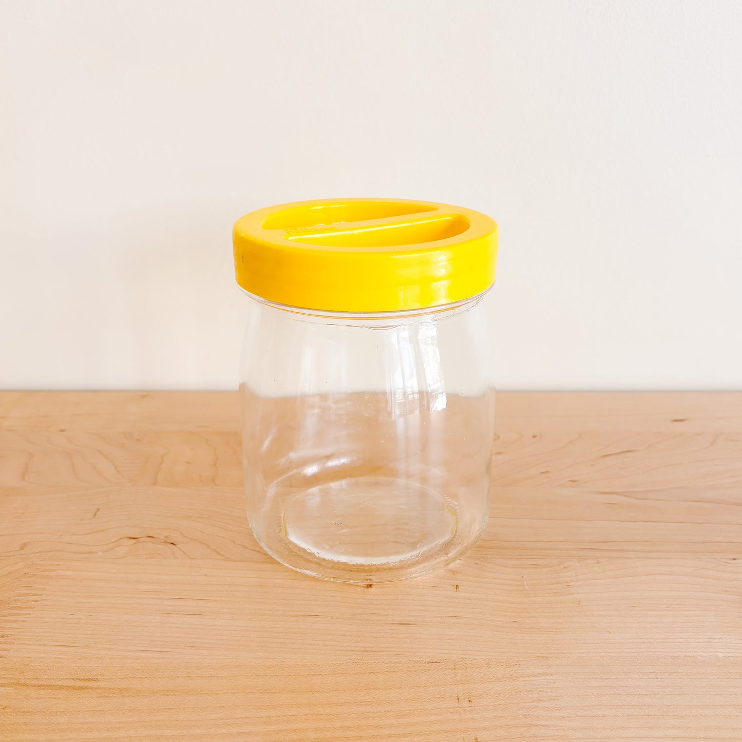 Borgonovo Per Alimenti Round Glass Storage Jar, Yellow