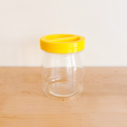 Borgonovo Per Alimenti Round Glass Storage Jar, Yellow