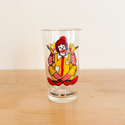 McDonald's Glassware - Ronald McDonald Design - Vintage from the 1980s!