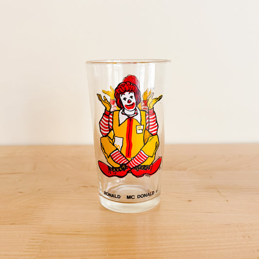 McDonald's Glassware - Ronald McDonald Design - Vintage from the 1980s!