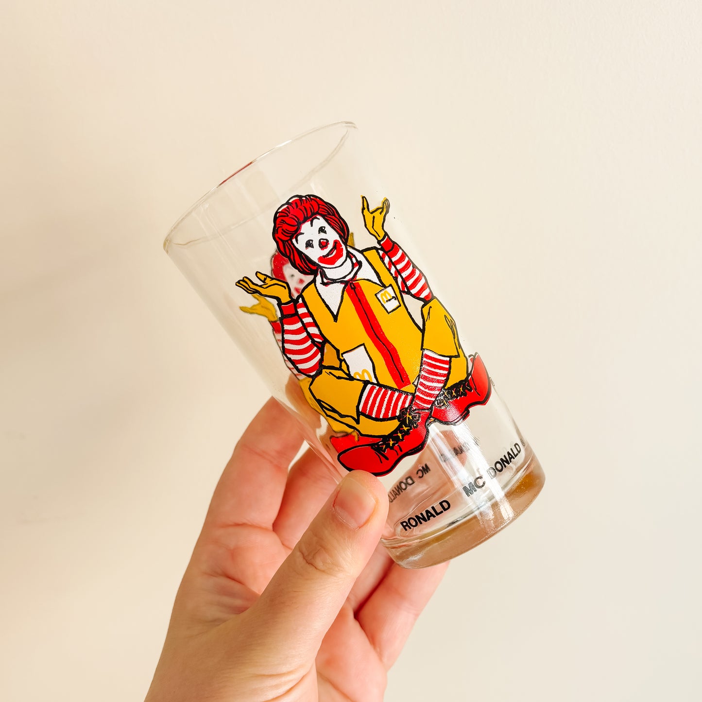 McDonald's Glassware - Ronald McDonald Design - Vintage from the 1980s!