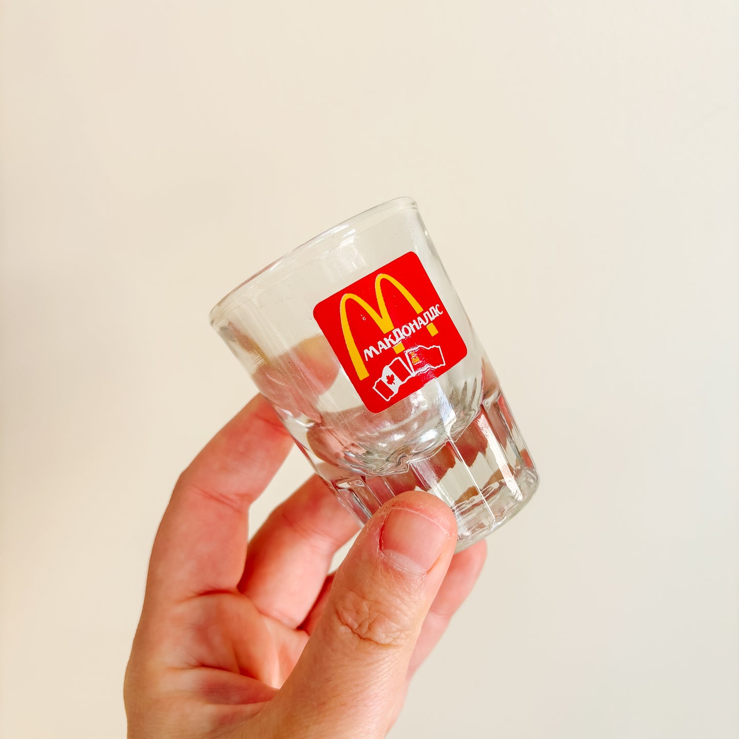 McDonald's Canada - USSR Russia Launch 1990 - Shot Glass and Pin Set