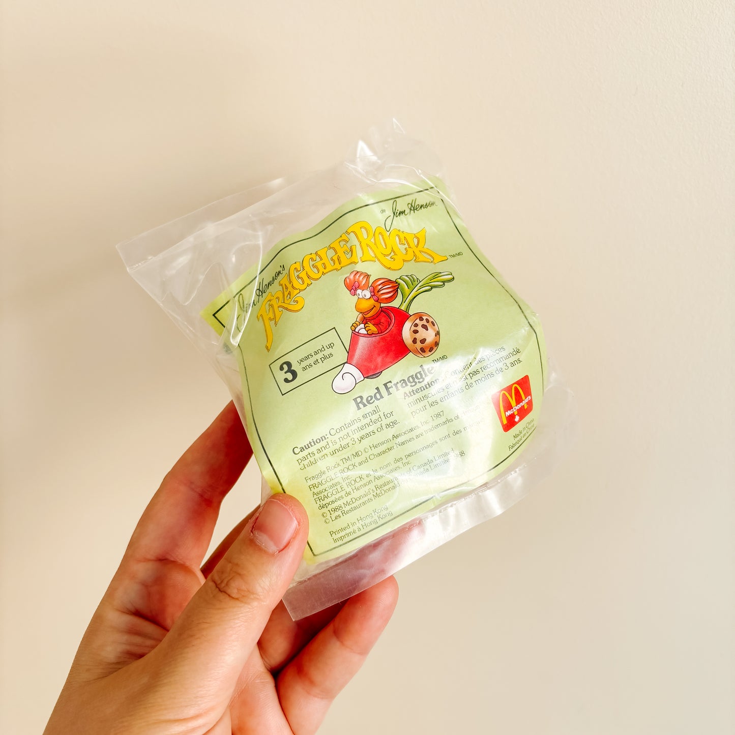 Happy Meal Toy - Red Fraggle in her Radish - New in Package 1988