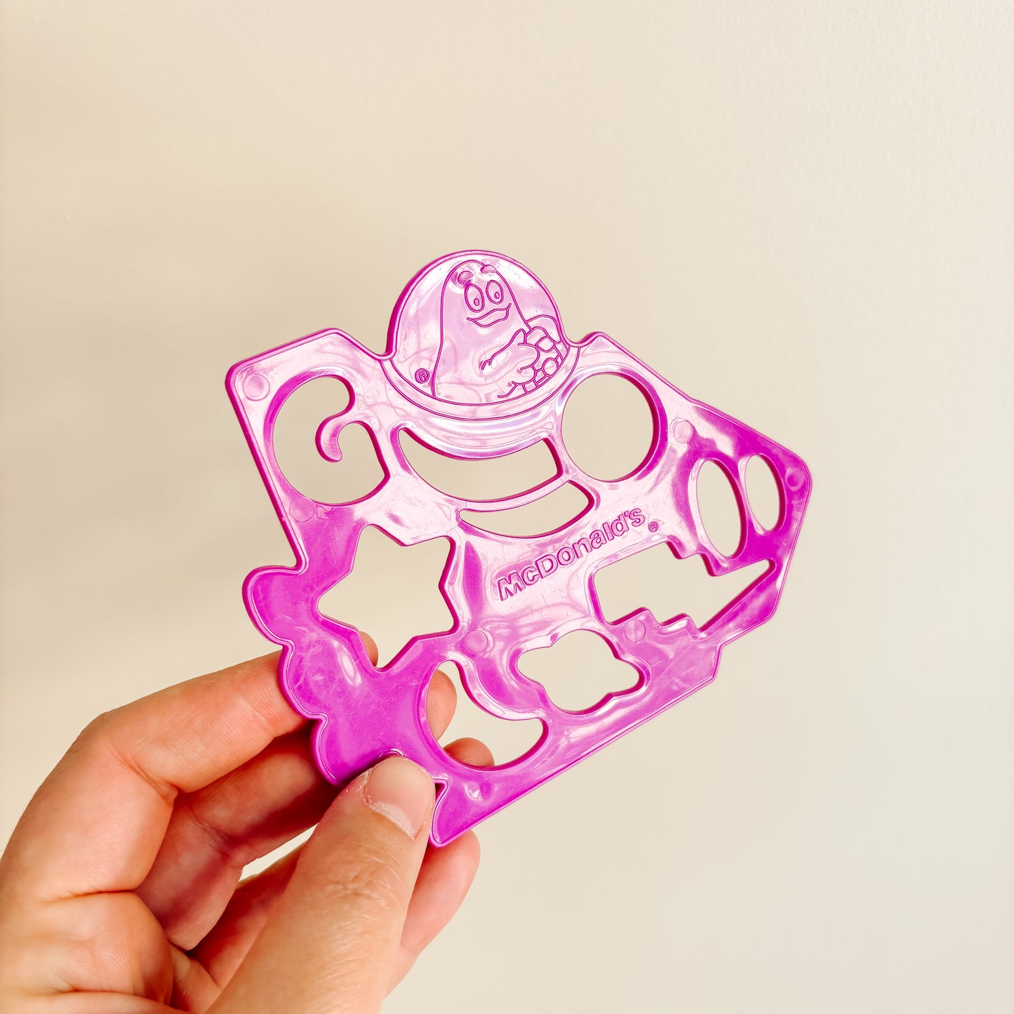 Happy Meal Toy - Crayola Grimace Stencil - 1987