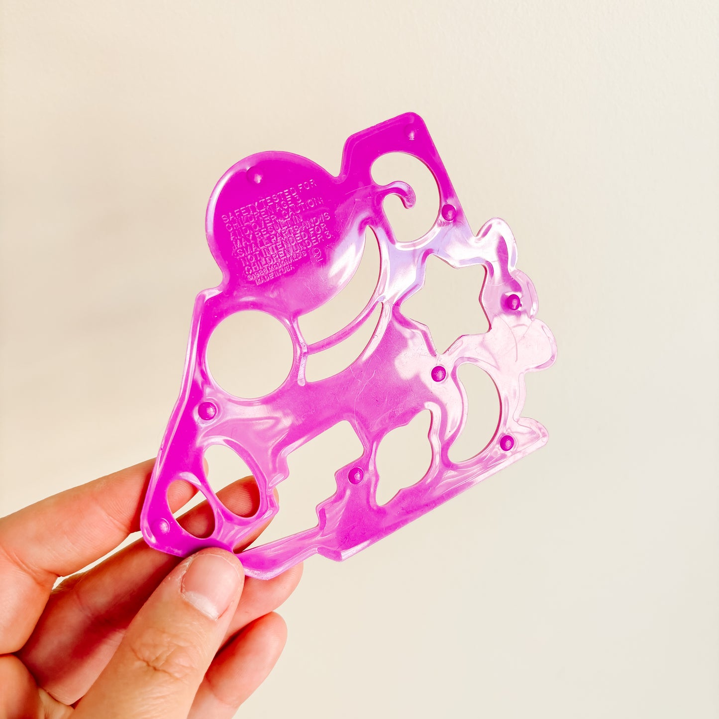 Happy Meal Toy - Crayola Grimace Stencil - 1987