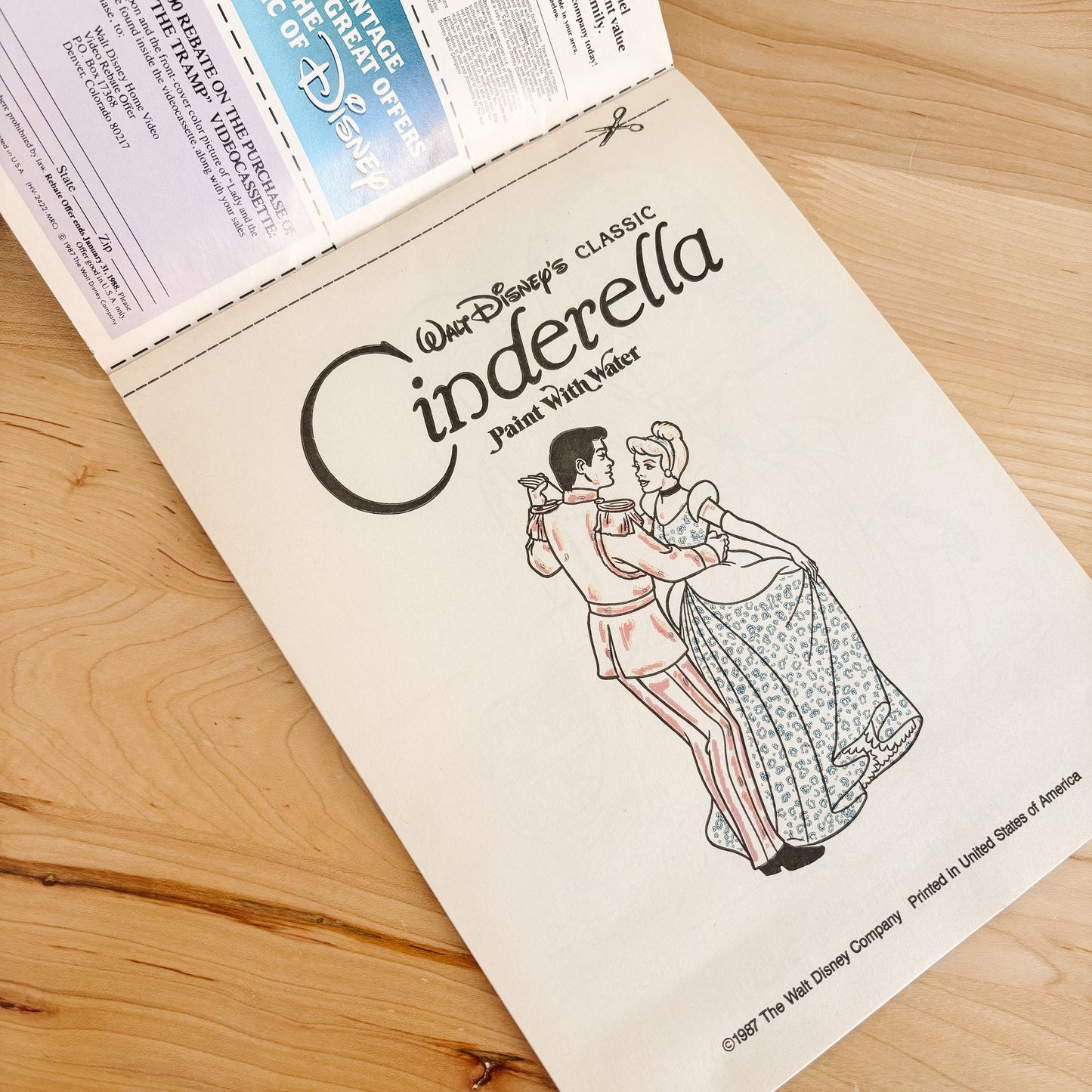 Happy Meal Toy - Disney Favorites Cinderella Activity Book  - 1987