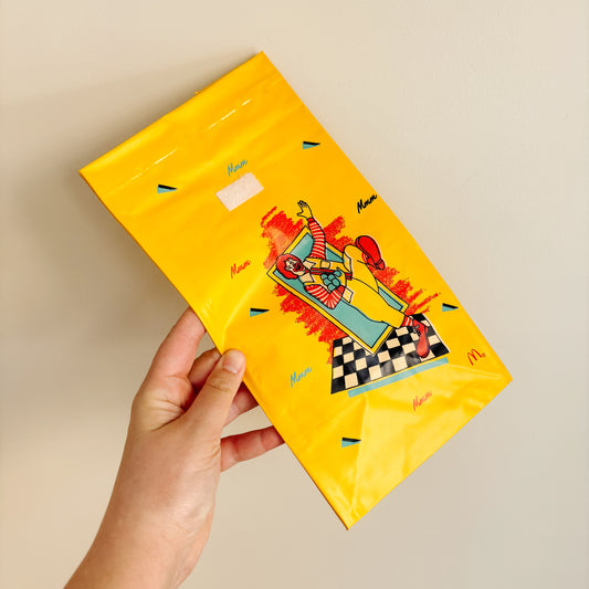 McDonald's Happy Meal Toy - Ronald McDonald Yellow Vinyl Lunch Bag - Brand New!