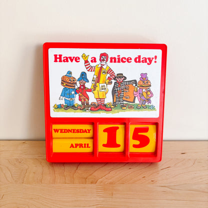 McDonald's Perpetual Calendar - Everbrite Electric Signs - Very Rare! - Early 1980s