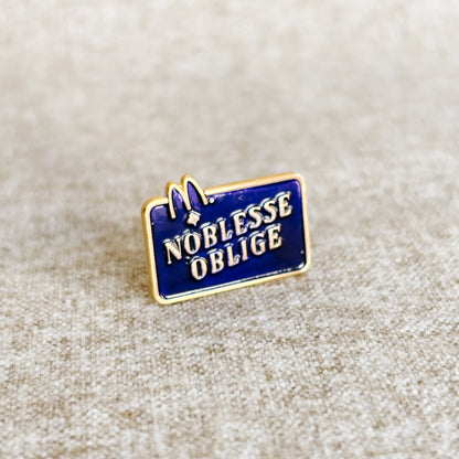McDonald's Canada Pin - Noblesse Oblige Convention Swag - Vintage from the 1980s