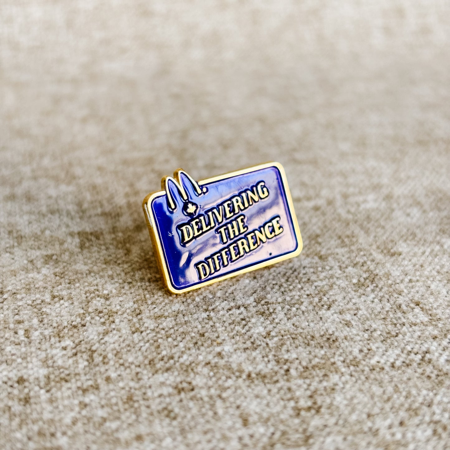 McDonald's Canada Pin - Delivering the Difference Convention BLUE - Vintage from the 1980s