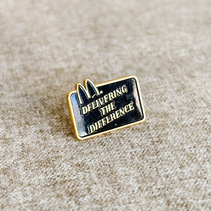 McDonald's Canada Pin - Delivering the Difference Convention BLACK - Vintage from the 1980s