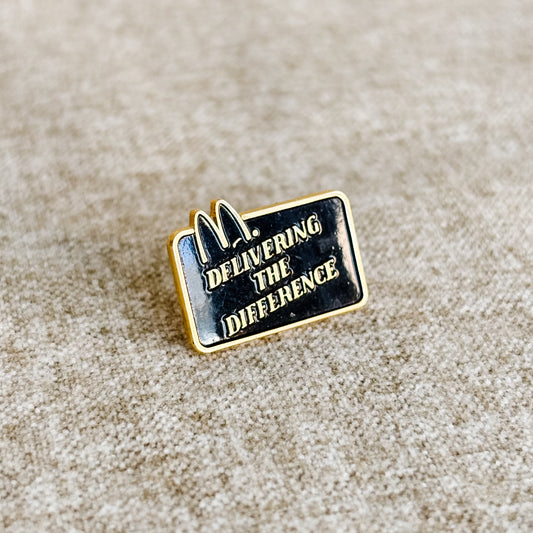 McDonald's Canada Pin - Delivering the Difference Convention BLACK - Vintage from the 1980s