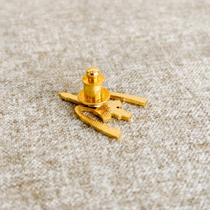 McDonald's France Pin - Gold M Logo with Eiffel Tower Paris - Vintage 1980s