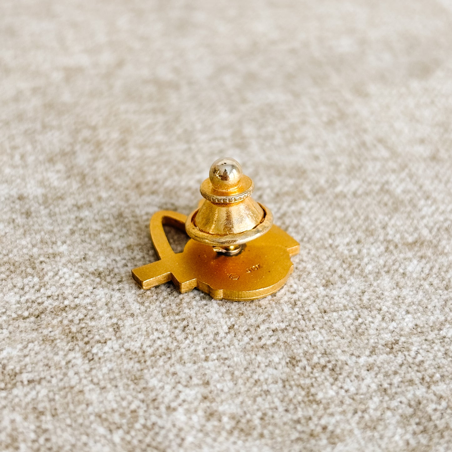 McDonald's France Pin - Gold M Logo with International Globe - Vintage 1980s