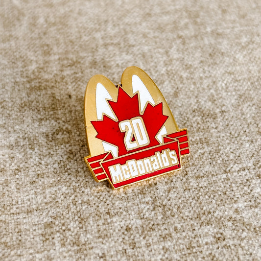 McDonald's Canada Pin - Gold M Logo 20 Years in Canada - Vintage from 1987