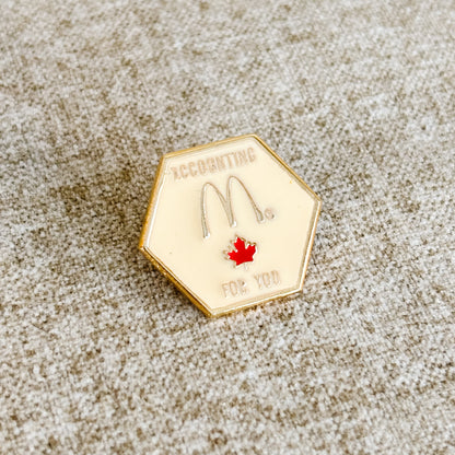McDonald's Canada Pin - Accounting For You Department Merch - Vintage 1980s