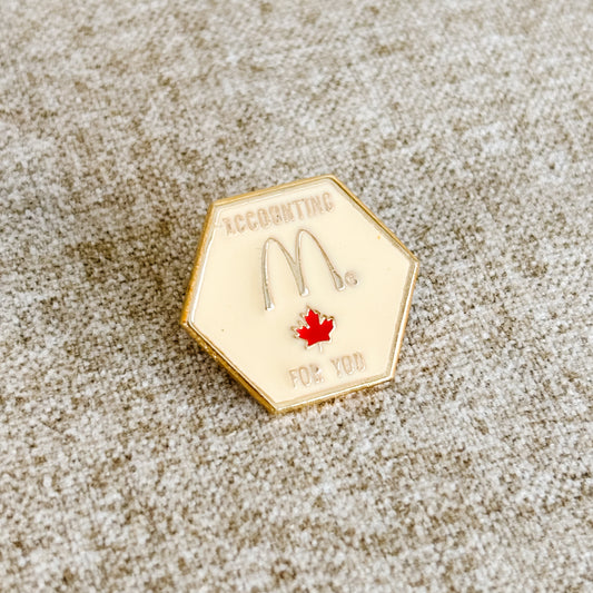 McDonald's Canada Pin - Accounting For You Department Merch - Vintage 1980s