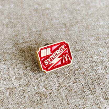 McDonald's Pin - Red Enamel Synergy Pin - Vintage 1980s