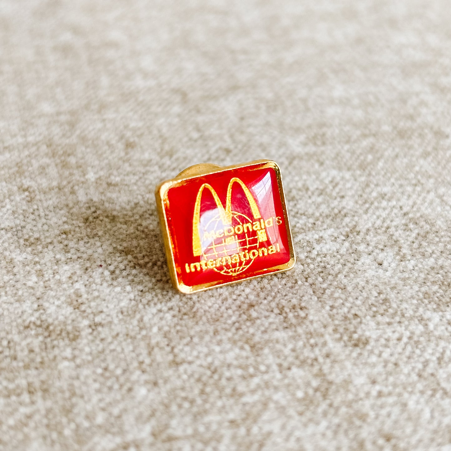 McDonald's International Pin - Red and Gold Logo - Vintage from the 1980s