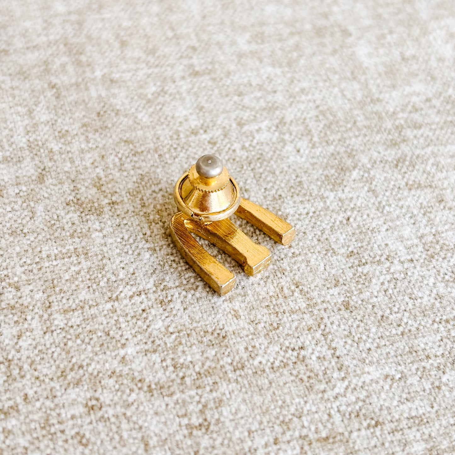 McDonald's Employee Pin - Gold M with Red Number 1 Logo - Vintage 1980s