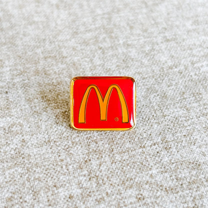 McDonald's Pin - Red and Yellow Golden Arches M Logo Large - Vintage 1980s