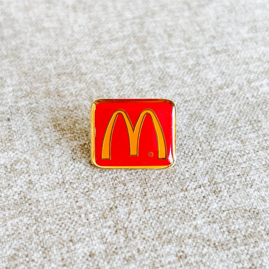 McDonald's Pin - Red and Yellow Golden Arches M Logo Large - Vintage 1980s