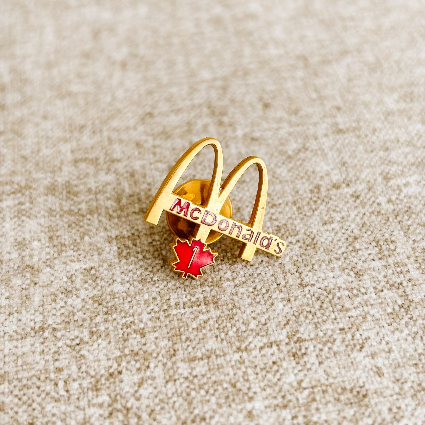 McDonald's Canada Pin - 1 Year of Service Employee Pin - Vintage from the 1980s - Style A