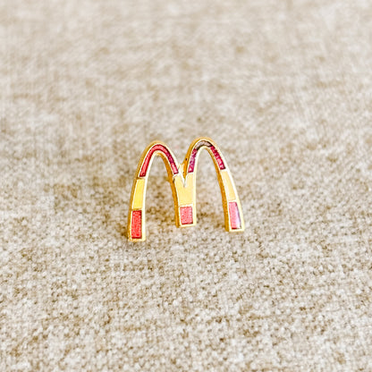 McDonald's Spain Pin - Gold M with Spanish Flag - Vintage from the 1980s