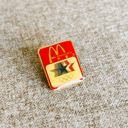 McDonald's USA Pin - 1984 Los Angeles Olympic Games Rings and Stars - Vintage 1980s