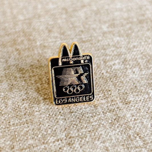 McDonald's USA Pin - 1984 Los Angeles Olympic Games Black Logo - Vintage 1980s