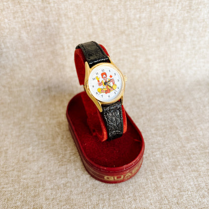 McDonald's Canada - Quasar Wrist Watch with Ronald McDonald and Red Maple Leaf - Working!