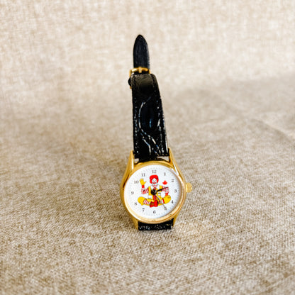 McDonald's Canada - Quasar Wrist Watch with Ronald McDonald and Red Maple Leaf - Working!