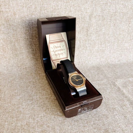 McDonald's Black and Gold Wrist Watch with McDonald's Logo - Medium