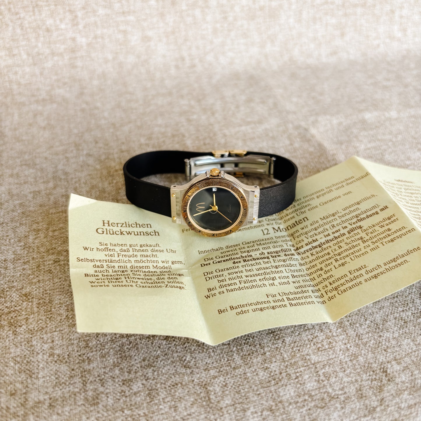 McDonald's Black and Gold Wrist Watch with McDonald's Logo - Small