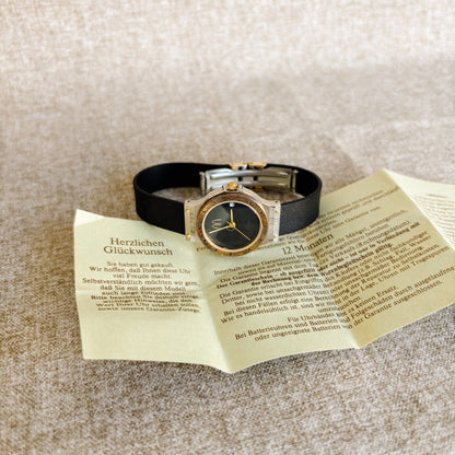 McDonald's Black and Gold Wrist Watch with McDonald's Logo - Small