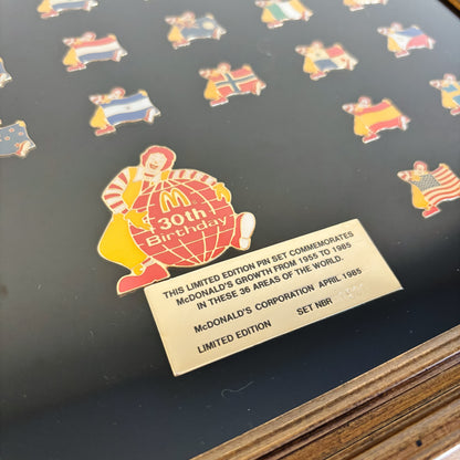 McDonald's 30th Birthday Commemorative Pin Set - Numbered Edition of 2000 - Vintage from 1985