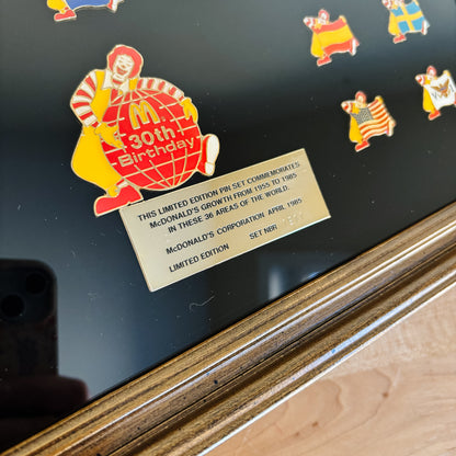 McDonald's 30th Birthday Commemorative Pin Set - Numbered Edition of 2000 - Vintage from 1985
