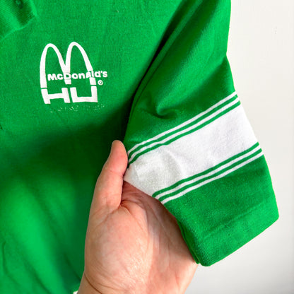 McDonald's Hamburger University Green and White Polo Tee - Vintage from the 1980s