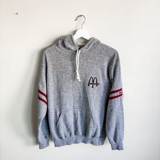 McDonald's Quebec Grey and Maroon Hoodie Sweater from Shawinigan - Vintage from the 1980s