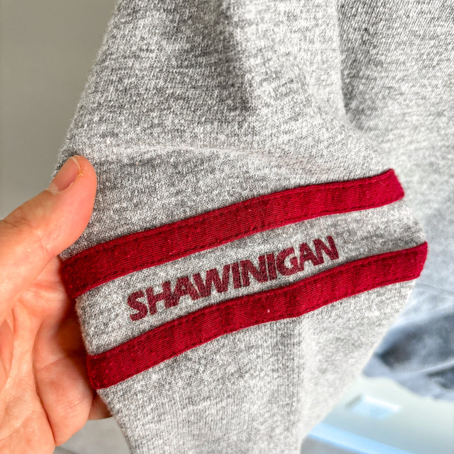 McDonald's Quebec Grey and Maroon Hoodie Sweater from Shawinigan - Vintage from the 1980s