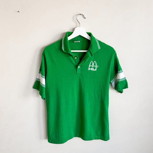 McDonald's Hamburger University Green and White Polo Tee - Vintage from the 1980s