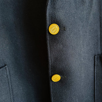 McDonald's France Custom Wool Blazer with Gold McDonald's Buttons - Vintage from the 1980s