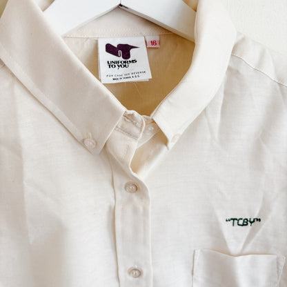 Vintage TCBY "The Country's Best Yogurt" Single-Stitch Button-Down Shirt - Vintage from the 1980s