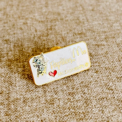 McDonald's Vendor Pin - Papillon Enamel Pins - Vintage 1980s