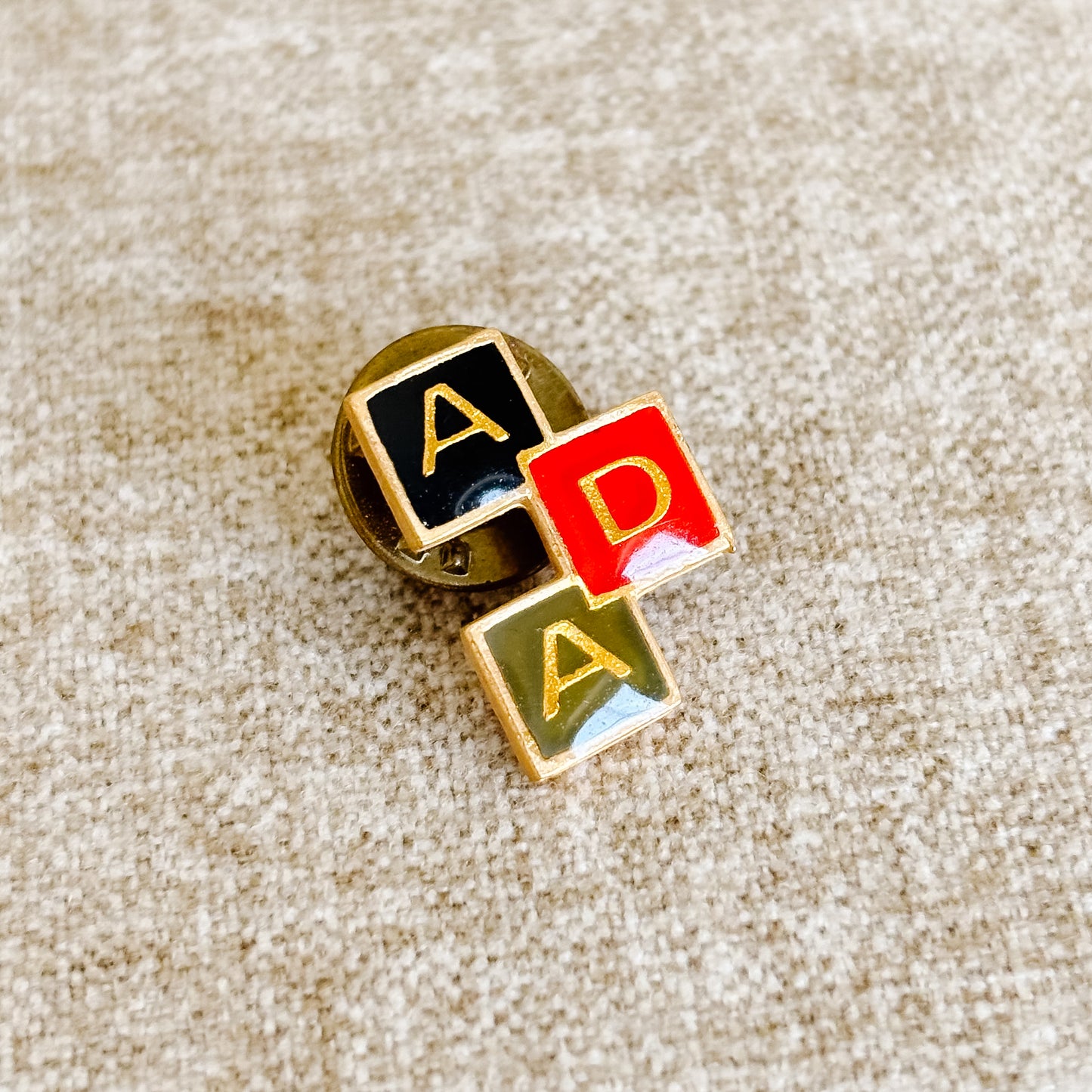 McDonald's Employee Pin - A D A Tile Pin - Vintage from the 1980s