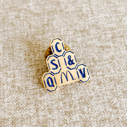 McDonald's Employee Pin - QSC&V Gold Pyramid - Vintage from the 1980s